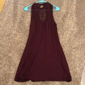 American eagle maroon dress. Lace accents!